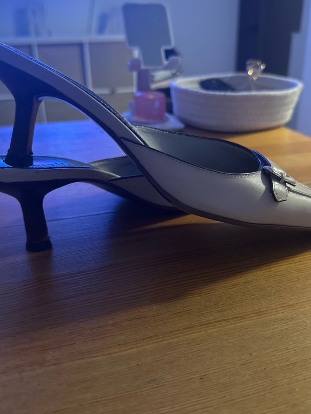 Cole Haan Cream Pointed-Toe Slip-On Mules - Picture 6 of 6